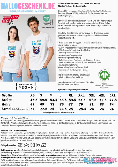 Wähle die Katze (Motivauswahl) - Unisex Premium T-Shirt XS-5XL aus Bio-Baumwolle für Damen & Herren - Customizer
