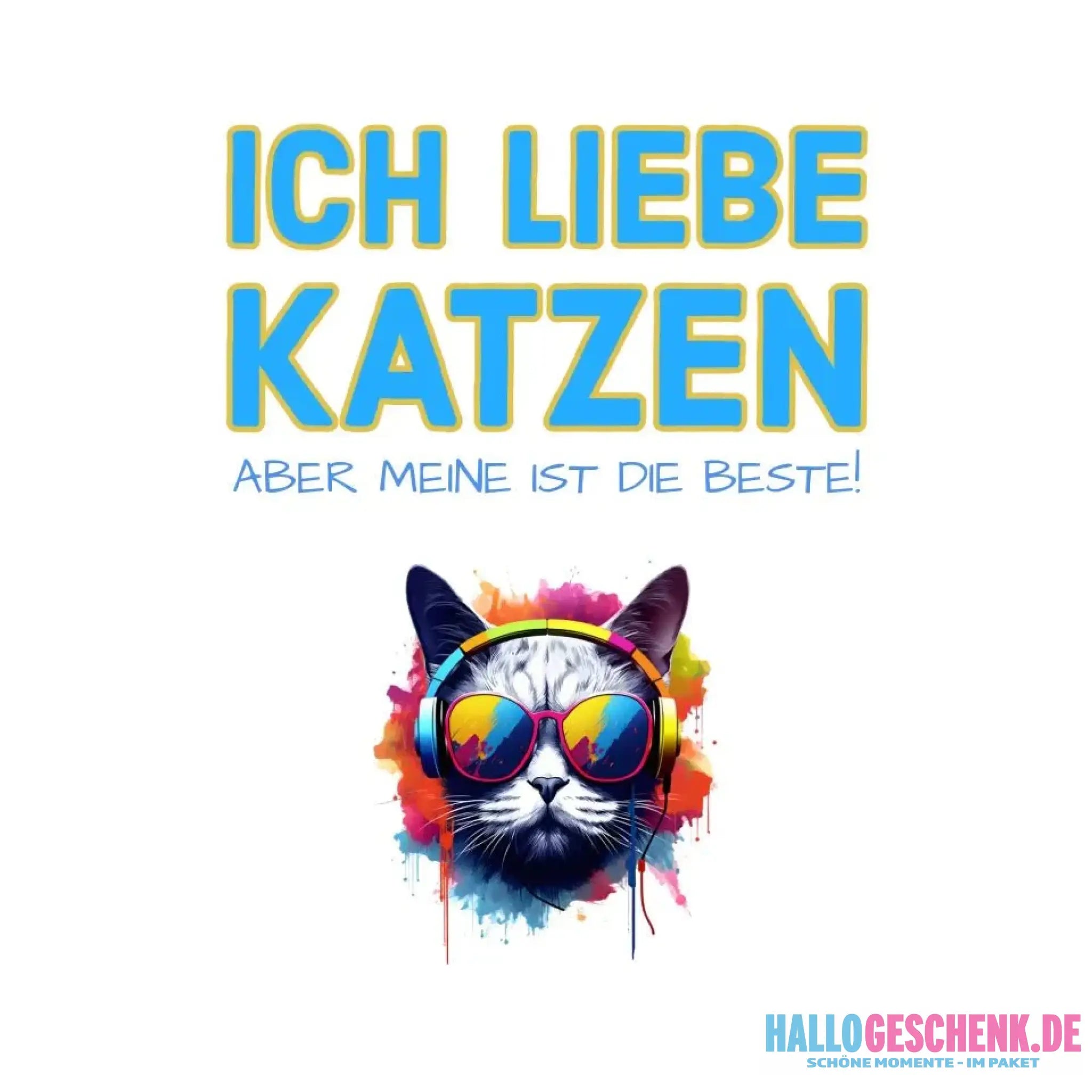 Wähle die Katze • STICKER 20x20 cm (Aufkleber) - White / OneSize / ausgestanzter Sticker 20x20 cm (Aufkleber)
