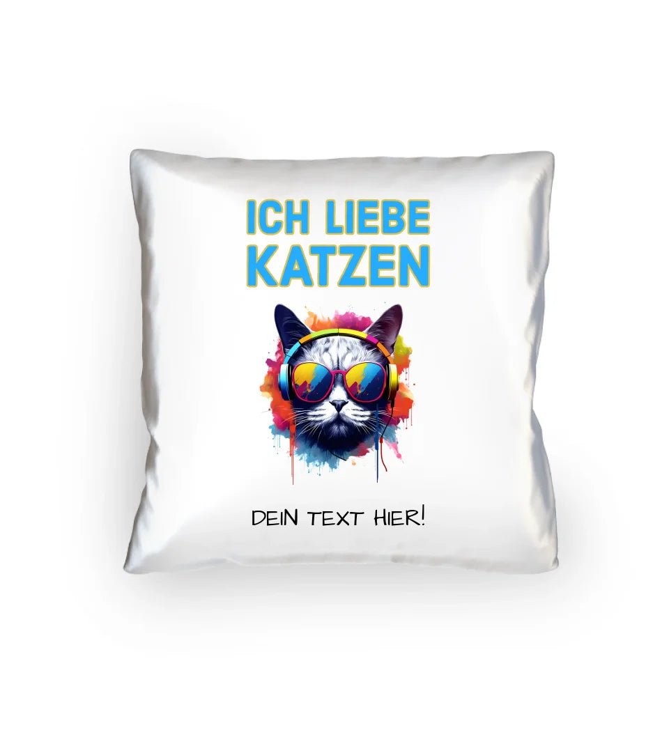 Wähle die Katze mit Motivauswahl + Text • Kissen 40x40 cm • personalisierbar