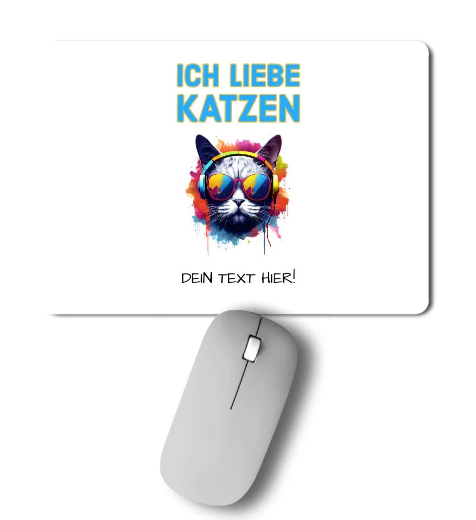 Wähle die Katze mit Motivauswahl + Text • • Mousepad • Exklusivdesign • personalisiert