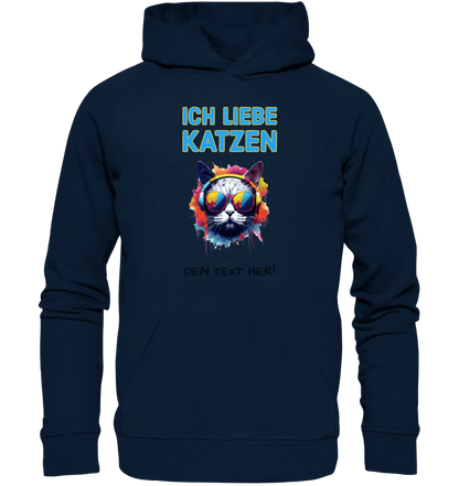 Wähle die Katze (mit Motivauswahl + Text) • Unisex Premium Hoodie XS - 5XL aus Bio - Baumwolle für Damen & Herren • Exklusivdesign • personalisiert von HalloGeschenk.de