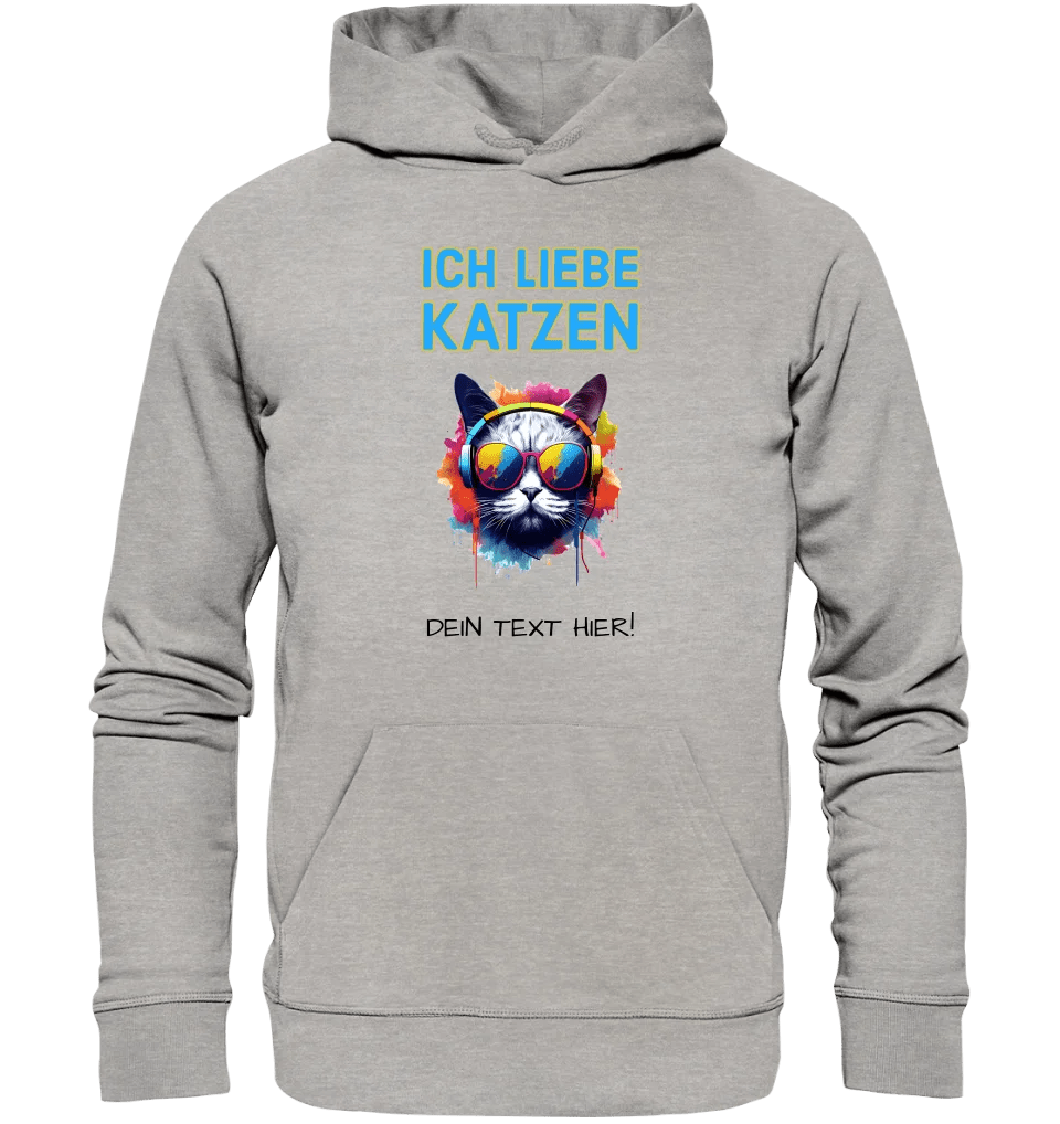 Wähle die Katze (mit Motivauswahl + Text) • Unisex Premium Hoodie XS - 5XL aus Bio - Baumwolle für Damen & Herren • Exklusivdesign • personalisiert von HalloGeschenk.de