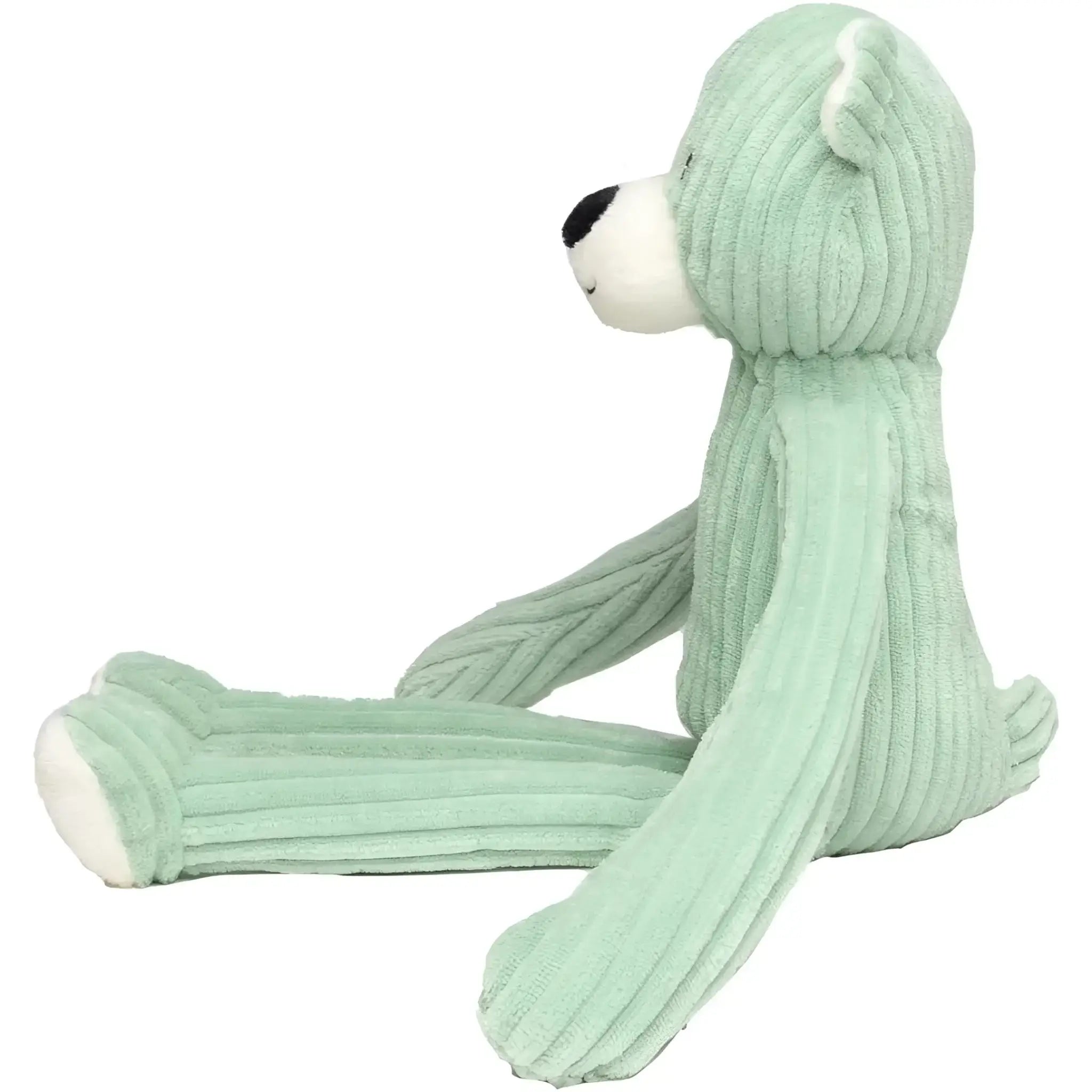 Ein mini feet lanky legends set waldtier-duo mit mintgrünem kord stoff bär und weißen akzenten