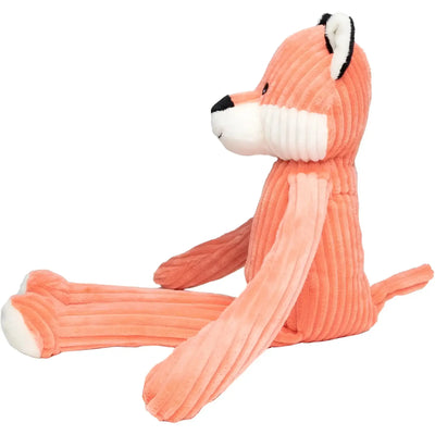 Coralfarbener corduroy fuchs plüsch mit weißen akzenten aus dem mini feet lanky legends set Waldtier-Duo