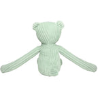 Ein weicher mintgrüner cordbär mit langen gerippten armen und ohren aus dem waldtier-duo mini feet lanky legends set
