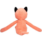 Coral corduroy fuchs plüschspielzeug mit schwarzen ohren aus dem waldtier-duo miniFeet® lanky legends set
