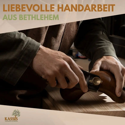 Weihnachtsdeko Baumschmuck Krippe 3er Set Tannenbaum Anhänger - ohne Rinde - Weihnachtsdeko