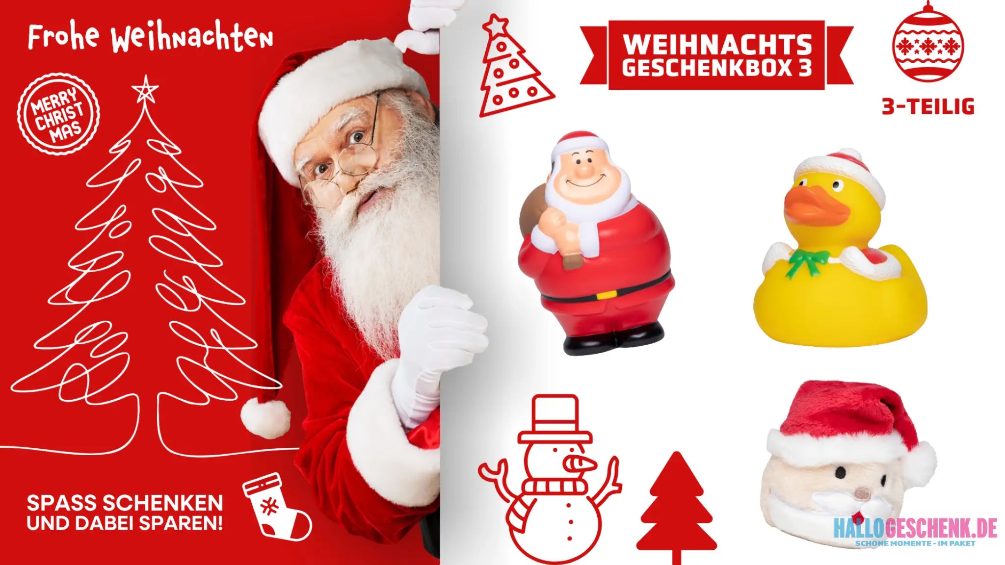 Weihnachtsgeschenkbox 3 (3-teilig) • Mixed • Weihnachtsgeschenk - Weihnachtsgeschenke