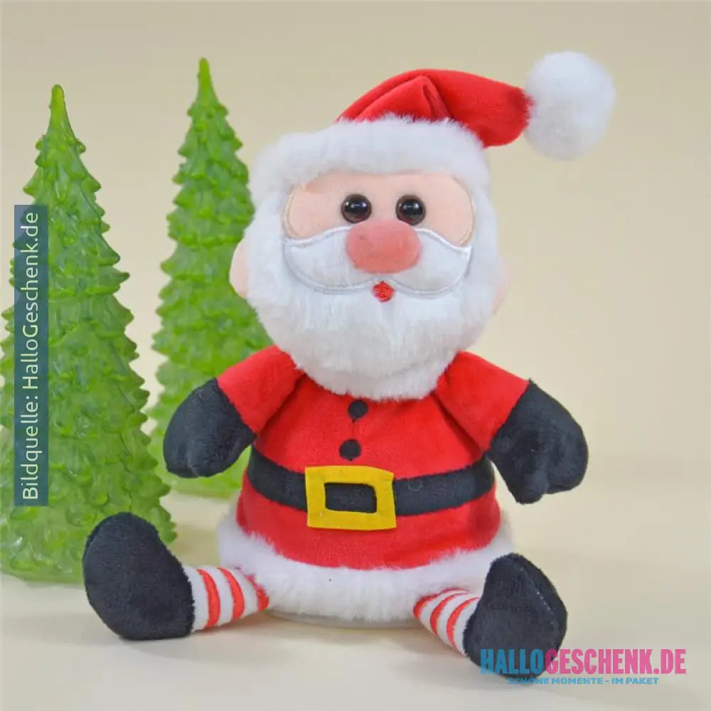 Weihnachtsmann "Jingle", der alles nachplappert • inkl. Batterien • 18x13x14cm • Labertiere