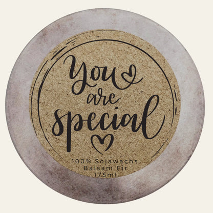 Wertschätzende Duftkerze „You are Special“ – Einzigartiges personalisierbares Geschenk für ganz besondere Menschen