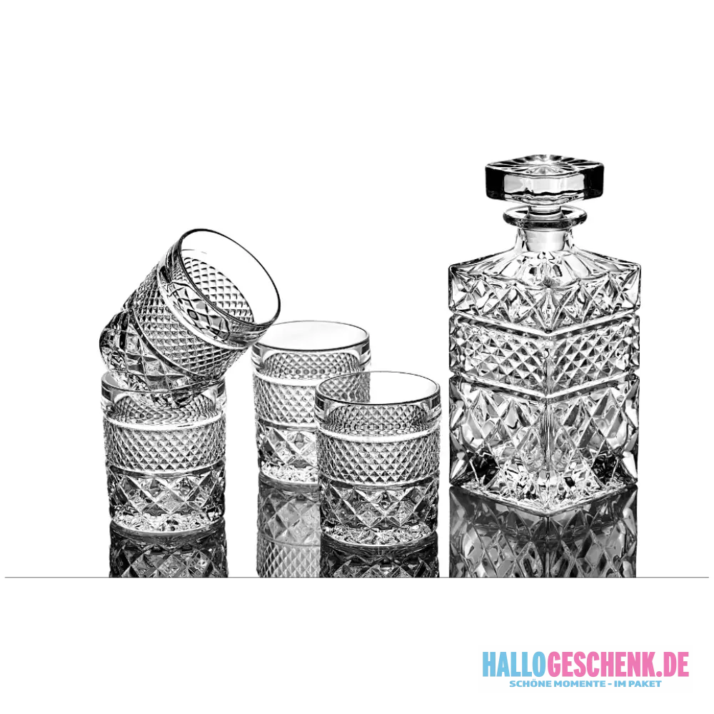 Whiskey Decanter With Glasses & Chilling Stones Gift Set