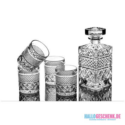 Whiskey Decanter With Glasses & Chilling Stones Gift Set