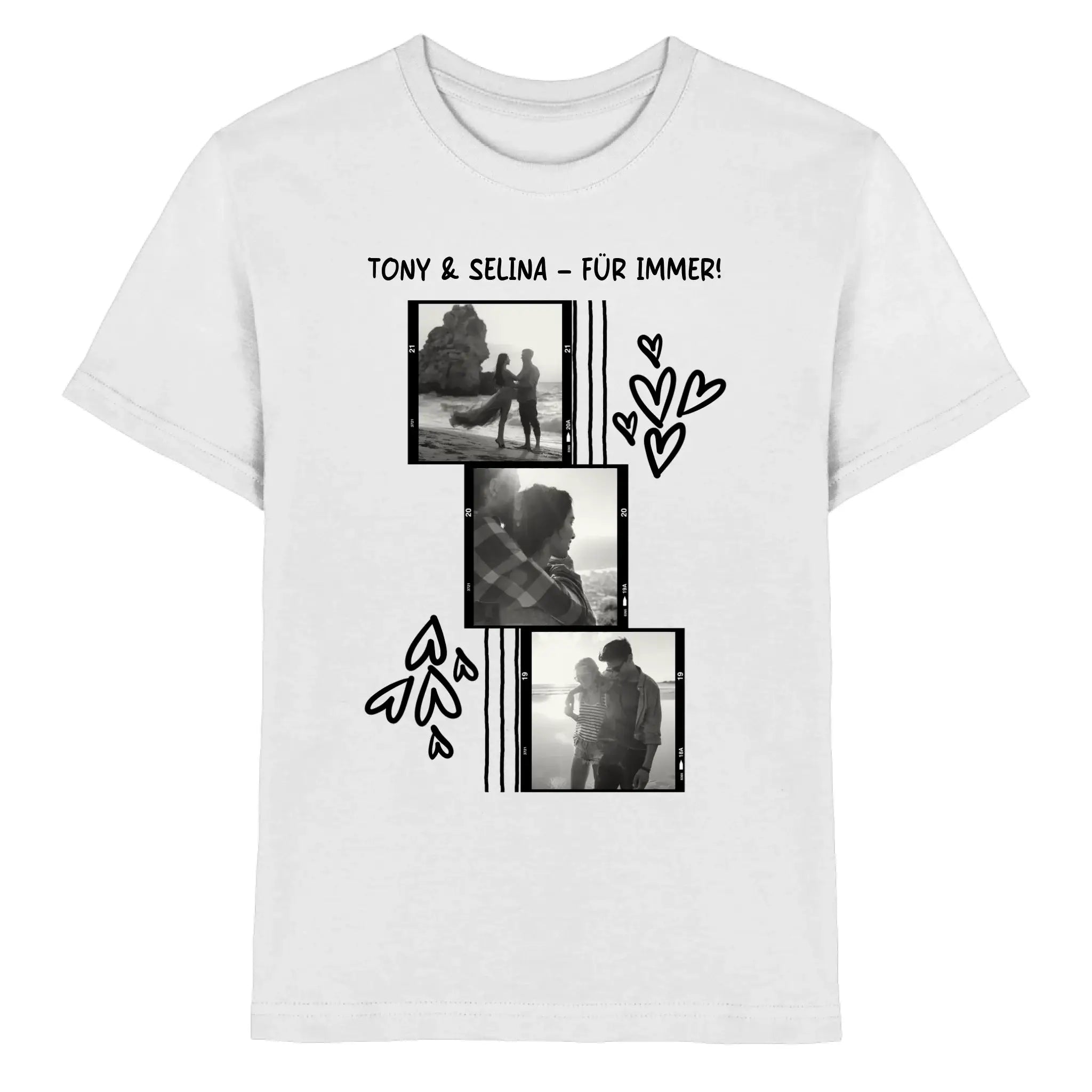 Wildes Herz • mehrere Artikel • ’Statement-Collection’ • Wunschtext • Mein Fotomotiv - Premium Kinder T-Shirt / White