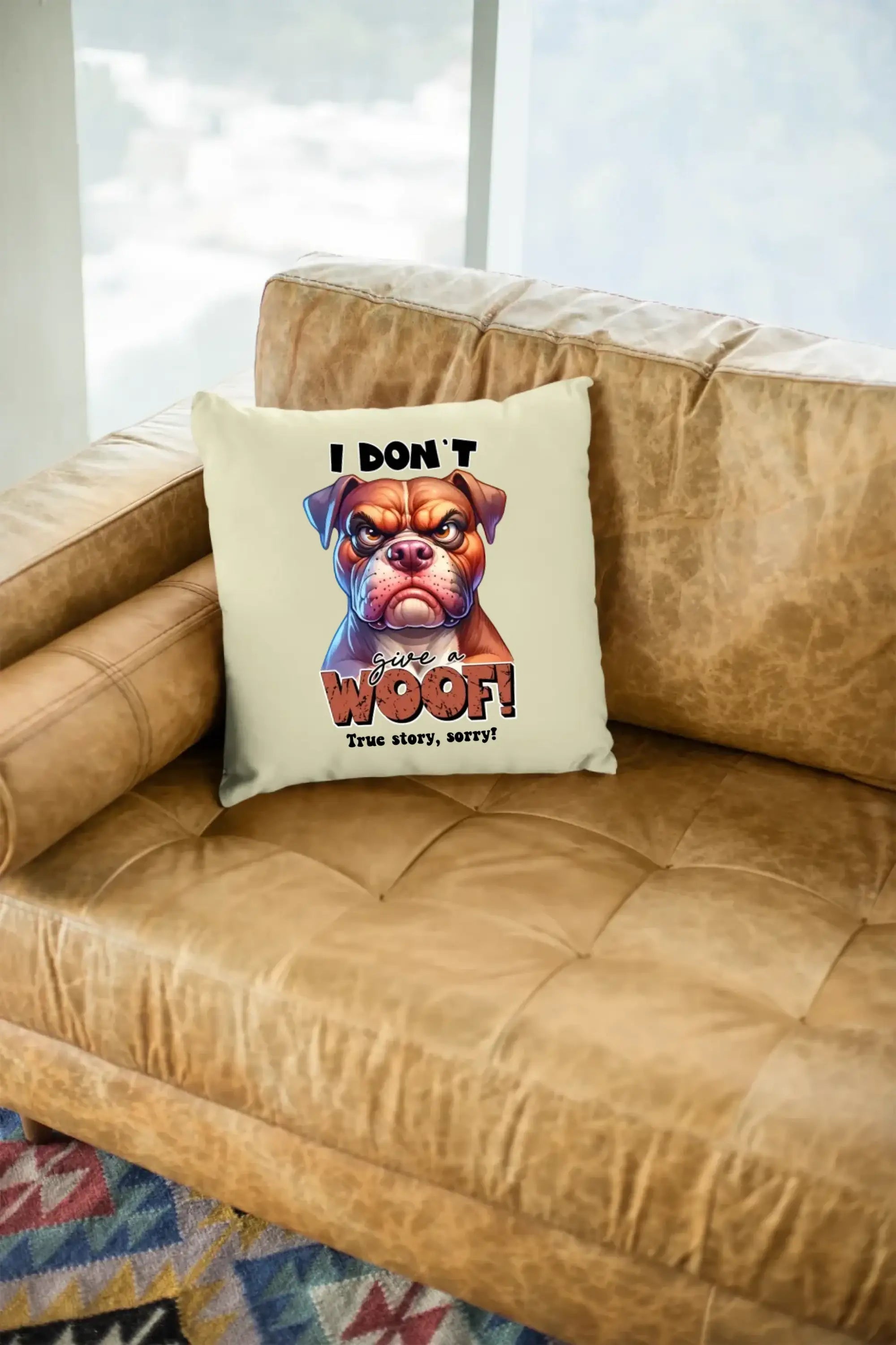 Woof! • Hund • Kissen 40x40 cm • Exklusivdesign • personalisiert