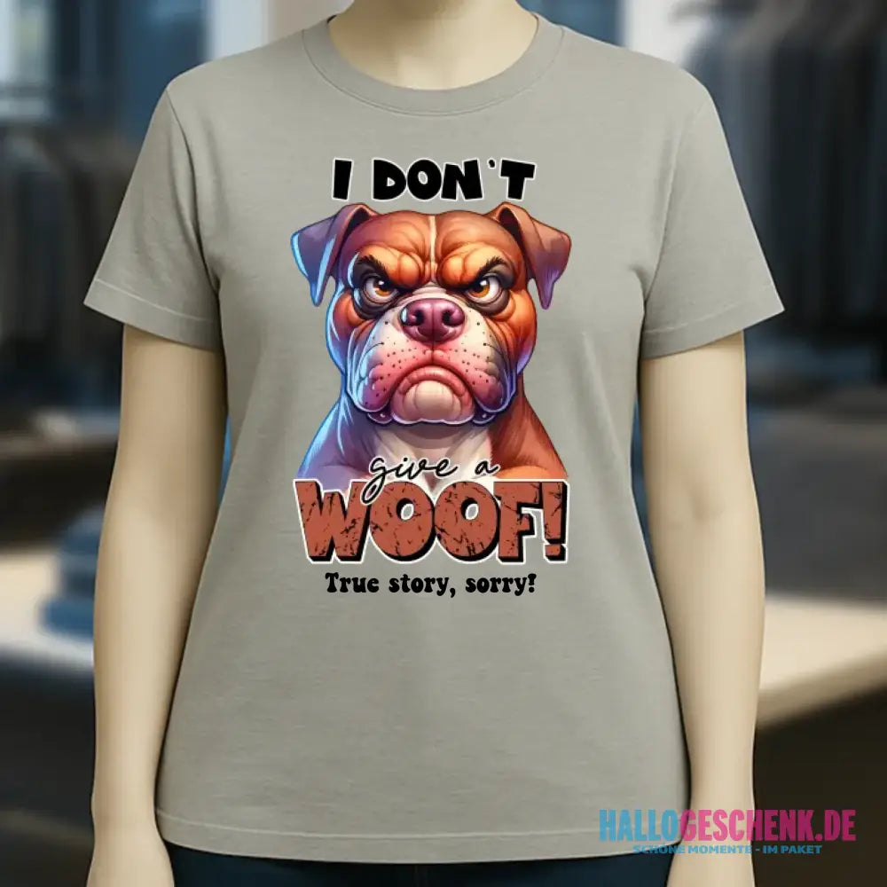 Woof! • Hund • Ladies Premium T-Shirt XS-2XL aus Bio-Baumwolle für Damen • Exklusivdesign • personalisiert