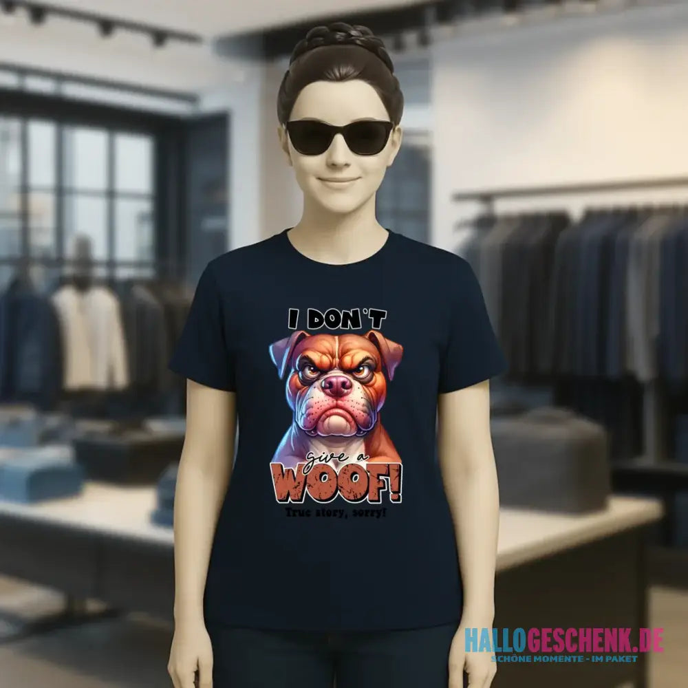 Woof! • Hund • Ladies Premium T-Shirt XS-2XL aus Bio-Baumwolle für Damen • Exklusivdesign • personalisiert