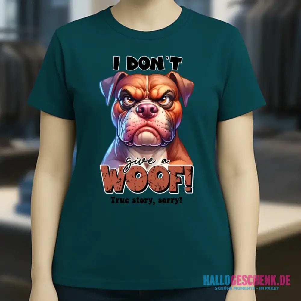 Woof! • Hund • Ladies Premium T-Shirt XS-2XL aus Bio-Baumwolle für Damen • Exklusivdesign • personalisiert