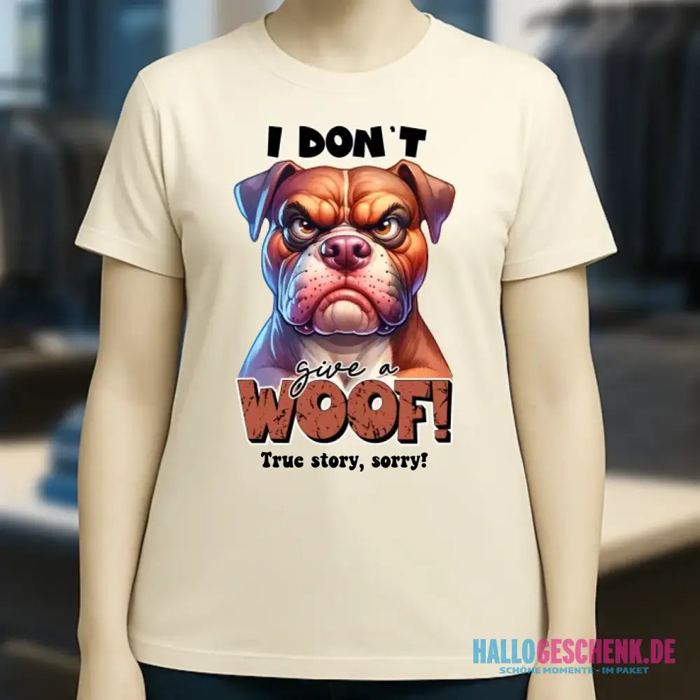 Woof! • Hund • Ladies Premium T-Shirt XS-2XL aus Bio-Baumwolle für Damen • Exklusivdesign • personalisiert