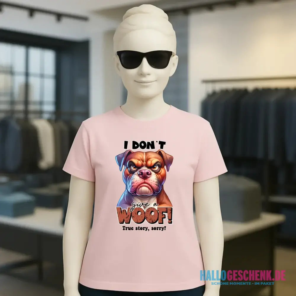 Woof! • Hund • Ladies Premium T-Shirt XS-2XL aus Bio-Baumwolle für Damen • Exklusivdesign • personalisiert
