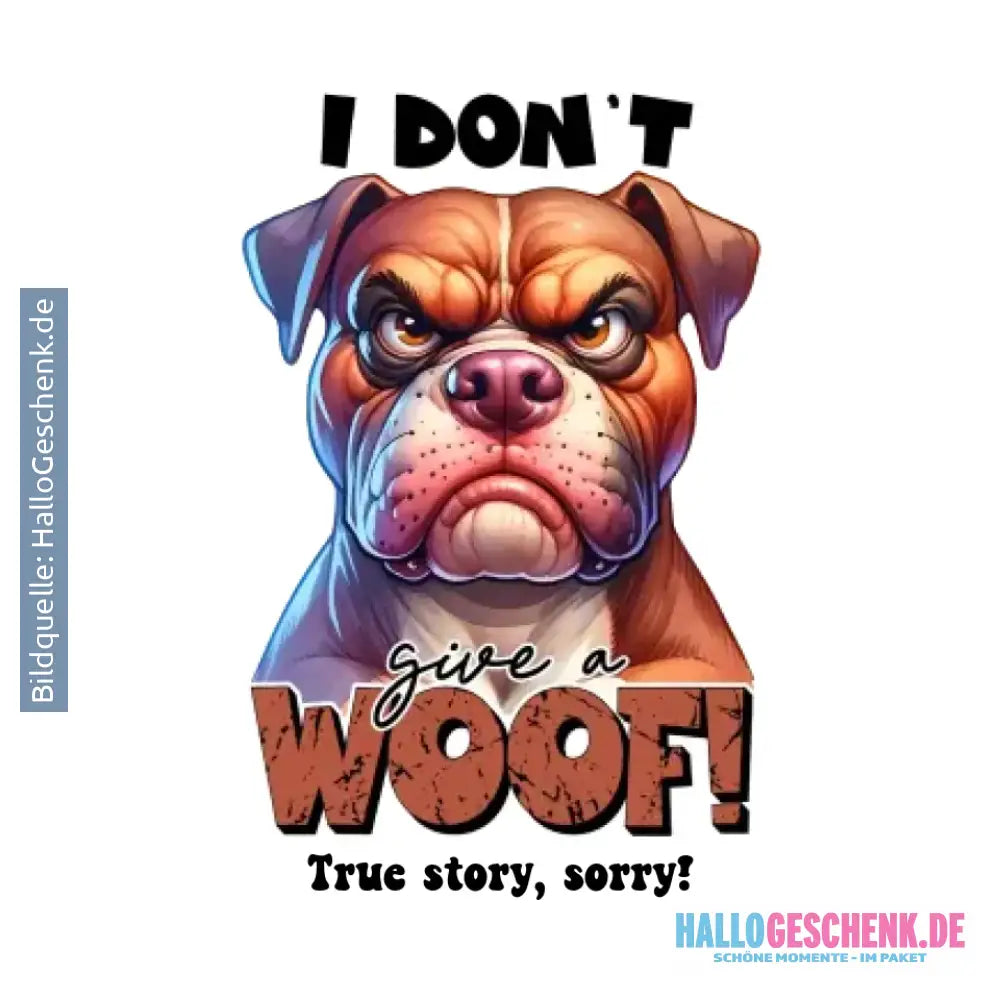 Woof! • Hund • STICKER 20x20 cm (Aufkleber) • personalisiert - White / OneSize / ausgestanzter Sticker 20x20 cm