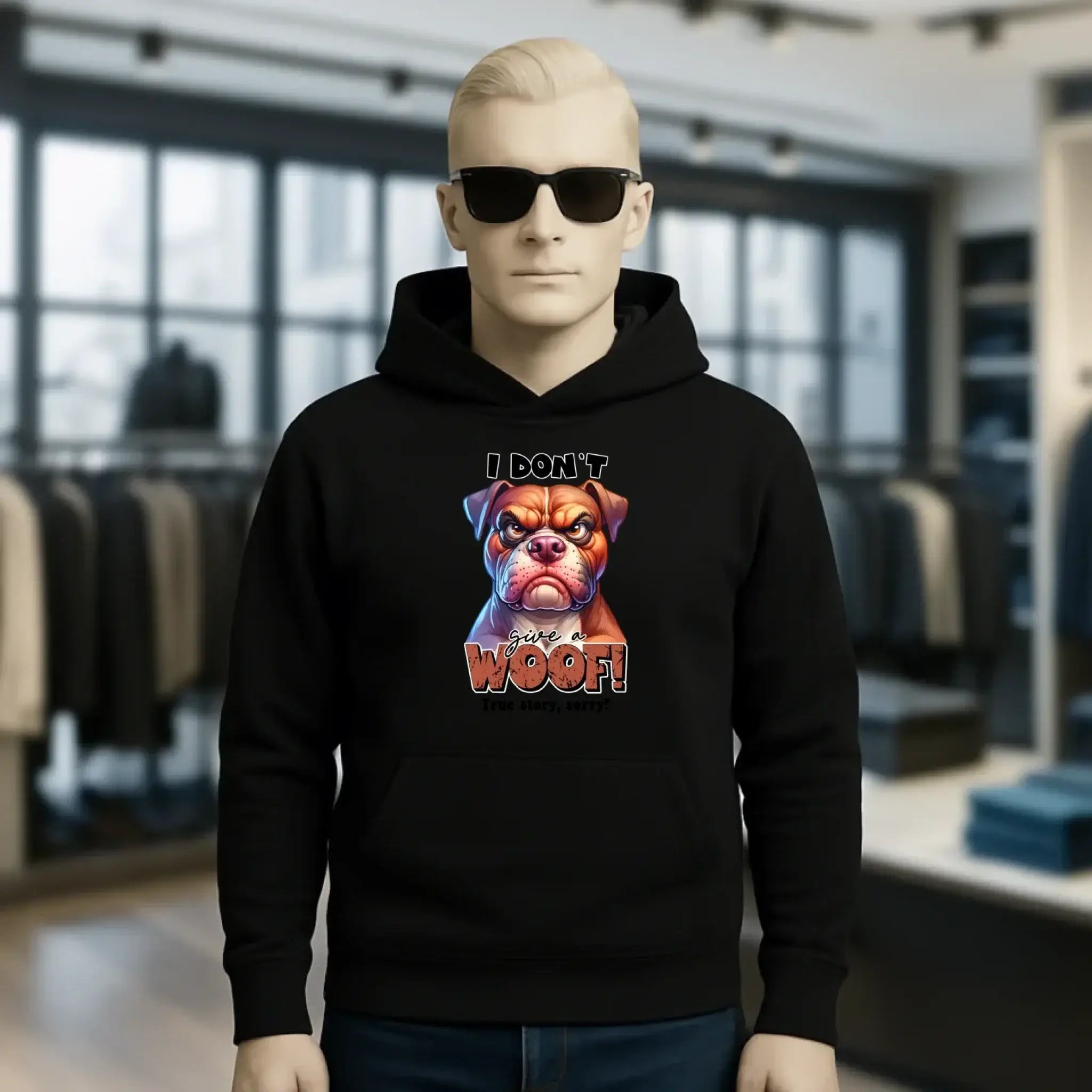 Woof! • Hund • Unisex Premium Hoodie XS-5XL aus Bio-Baumwolle für Damen & Herren • Exklusivdesign • personalisiert