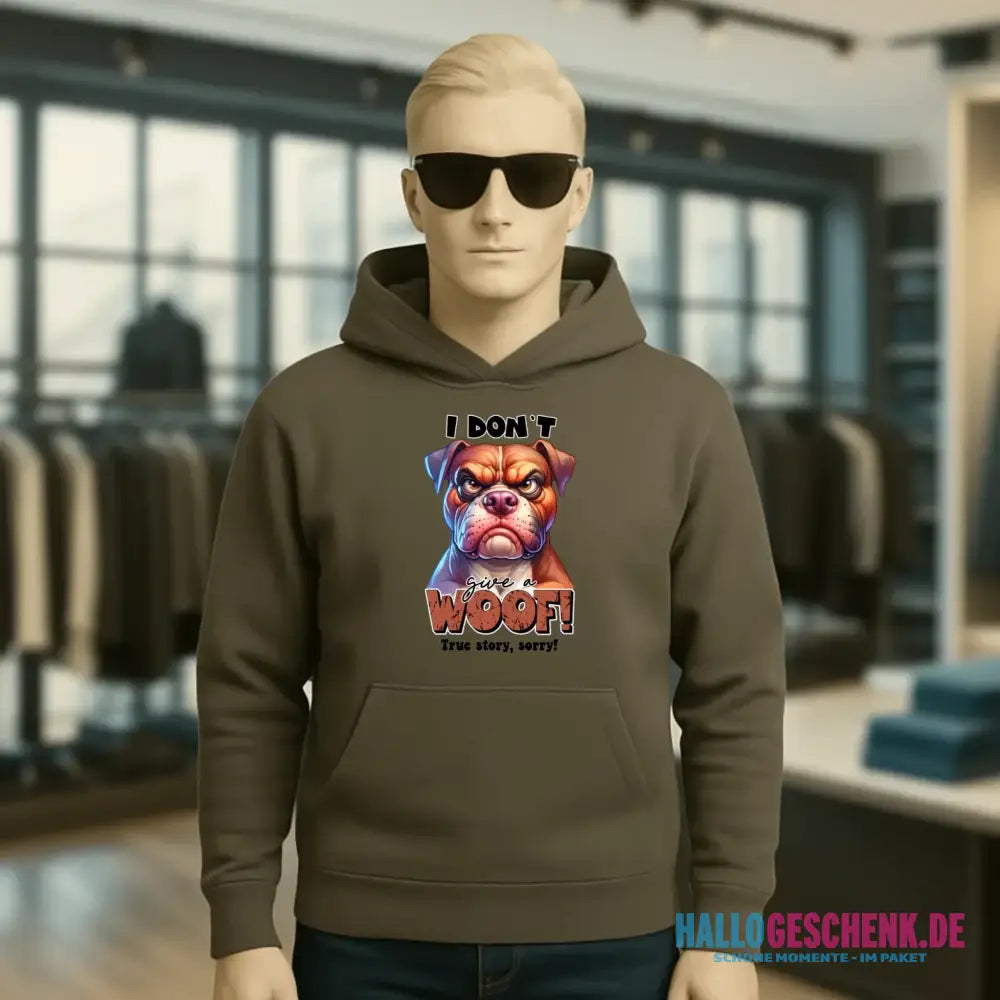 Woof! • Hund • Unisex Premium Hoodie XS-5XL aus Bio-Baumwolle für Damen & Herren • Exklusivdesign • personalisiert