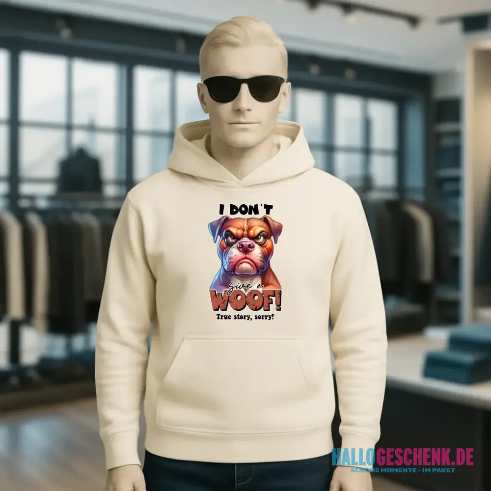 Woof! • Hund • Unisex Premium Hoodie XS-5XL aus Bio-Baumwolle für Damen & Herren • Exklusivdesign • personalisiert