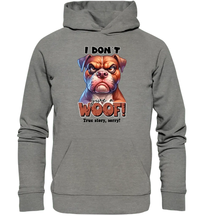 Woof! • Hund • Unisex Premium Hoodie XS - 5XL aus Bio - Baumwolle für Damen & Herren • Exklusivdesign • personalisiert - HalloGeschenk.de