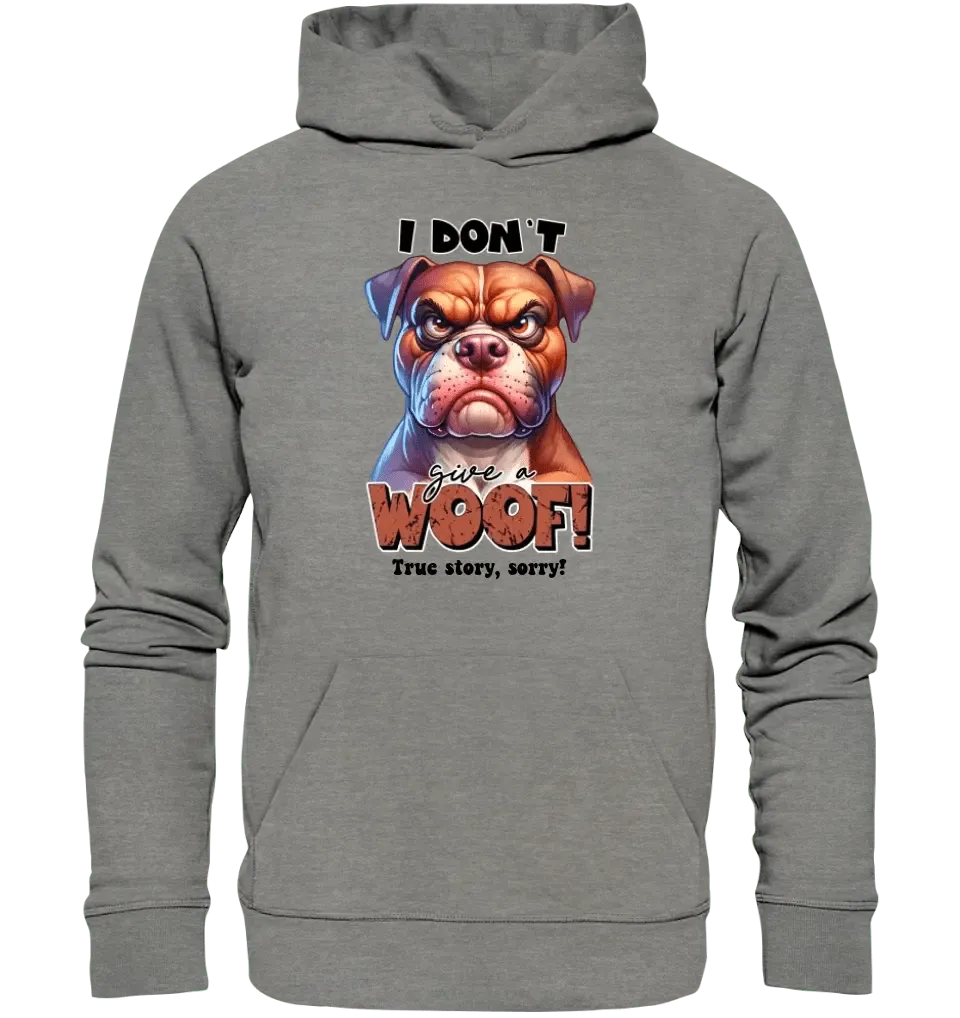 Woof! • Hund • Unisex Premium Hoodie XS - 5XL aus Bio - Baumwolle für Damen & Herren • Exklusivdesign • personalisiert - HalloGeschenk.de