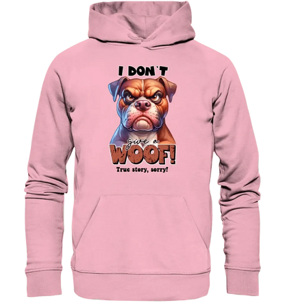 Woof! • Hund • Unisex Premium Hoodie XS - 5XL aus Bio - Baumwolle für Damen & Herren • Exklusivdesign • personalisiert - HalloGeschenk.de