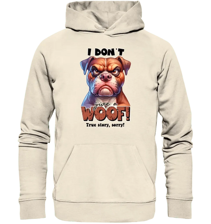 Woof! • Hund • Unisex Premium Hoodie XS - 5XL aus Bio - Baumwolle für Damen & Herren • Exklusivdesign • personalisiert - HalloGeschenk.de