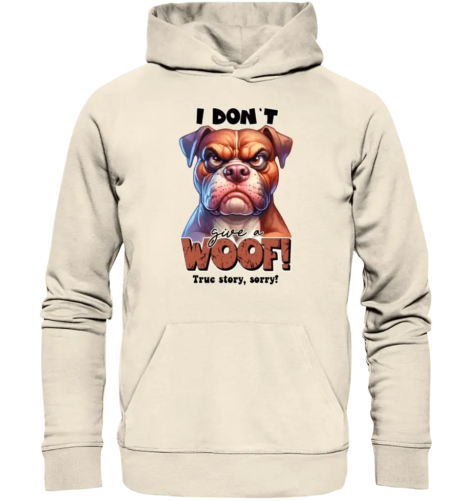 Woof! • Hund • Unisex Premium Hoodie XS - 5XL aus Bio - Baumwolle für Damen & Herren • Exklusivdesign • personalisiert - HalloGeschenk.de