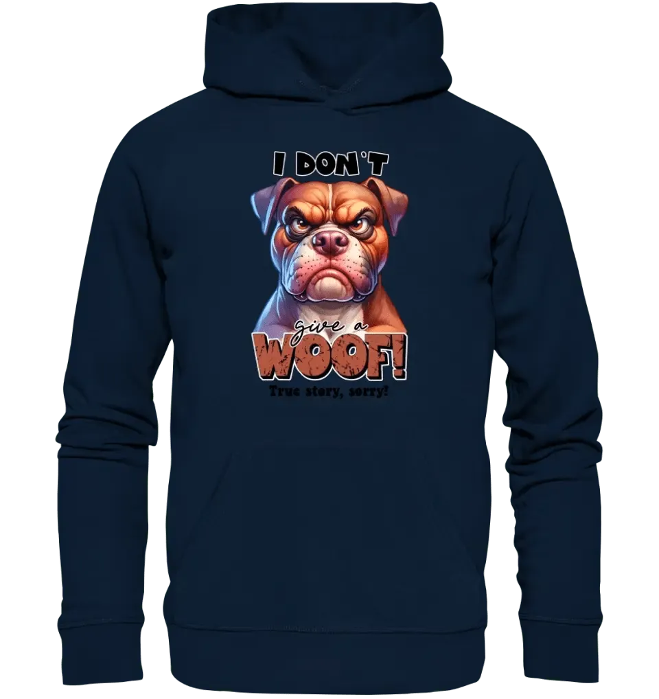 Woof! • Hund • Unisex Premium Hoodie XS - 5XL aus Bio - Baumwolle für Damen & Herren • Exklusivdesign • personalisiert - HalloGeschenk.de