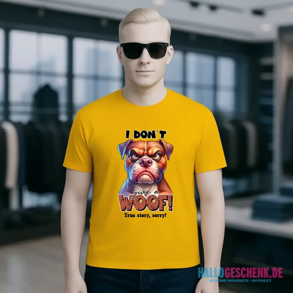 Woof! • Hund • Unisex Premium T-Shirt XS-5XL aus Bio-Baumwolle für Damen & Herren • Exklusivdesign • personalisiert