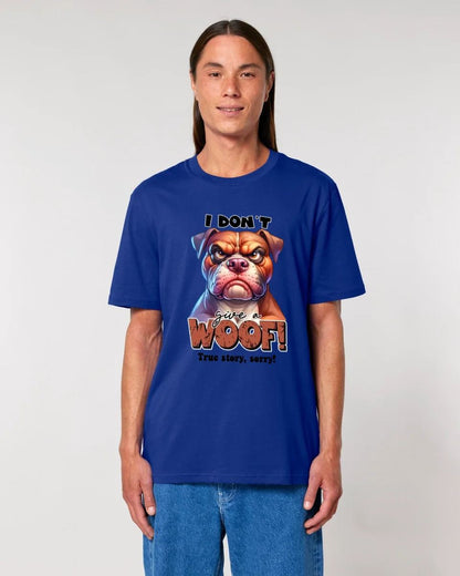 Woof! • Hund • Unisex Premium T-Shirt XS - 5XL aus Bio - Baumwolle für Damen & Herren • Exklusivdesign • personalisiert von HalloGeschenk.de