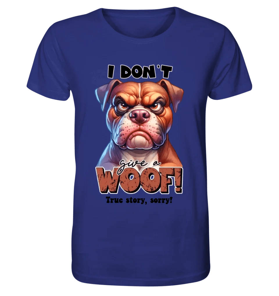 Woof! • Hund • Unisex Premium T-Shirt XS - 5XL aus Bio - Baumwolle für Damen & Herren • Exklusivdesign • personalisiert von HalloGeschenk.de