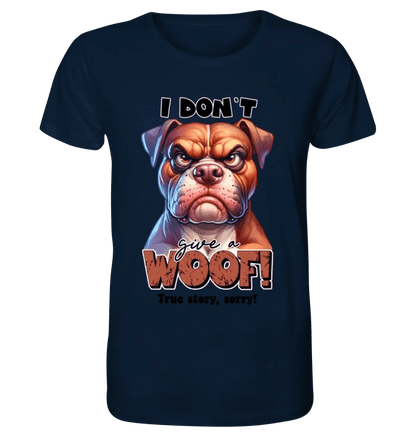 Woof! • Hund • Unisex Premium T-Shirt XS - 5XL aus Bio - Baumwolle für Damen & Herren • Exklusivdesign • personalisiert von HalloGeschenk.de