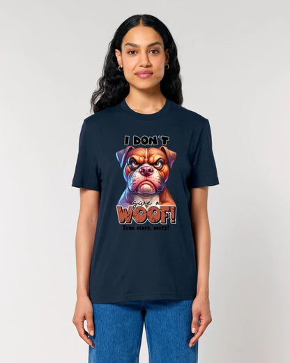 Woof! • Hund • Unisex Premium T-Shirt XS - 5XL aus Bio - Baumwolle für Damen & Herren • Exklusivdesign • personalisiert von HalloGeschenk.de