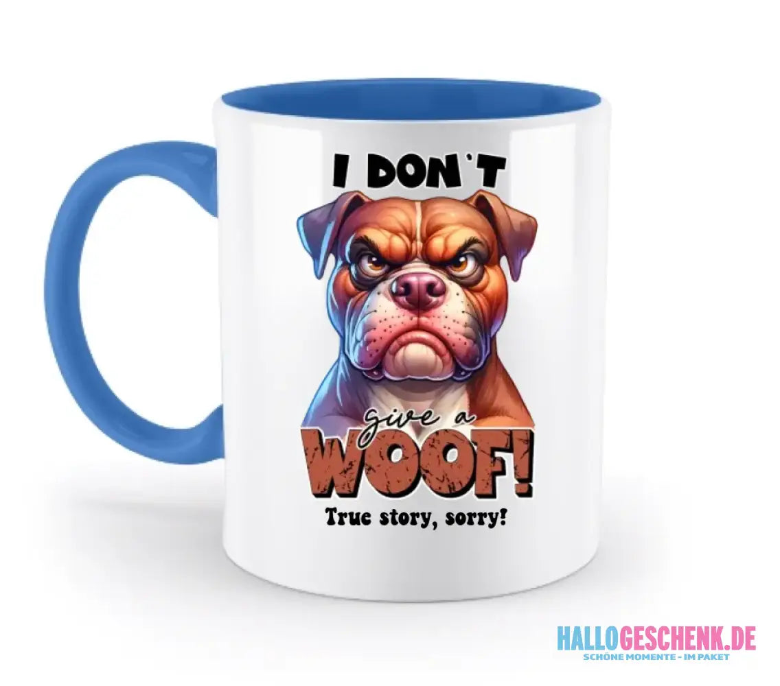 Woof! • Hund • zweifarbige Tasse • Exklusivdesign • personalisiert