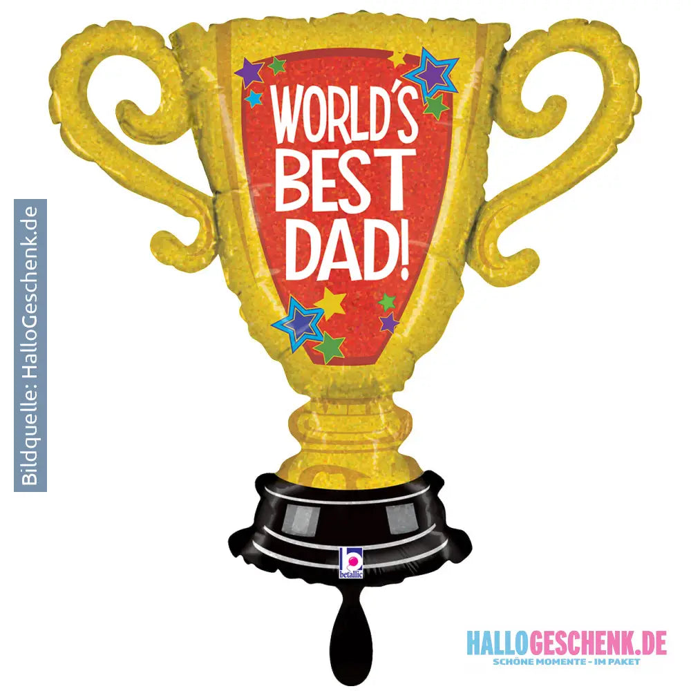 XXL Luftballon: Bester Papa Vater Dad Trophäe Trophy Luft/Helium