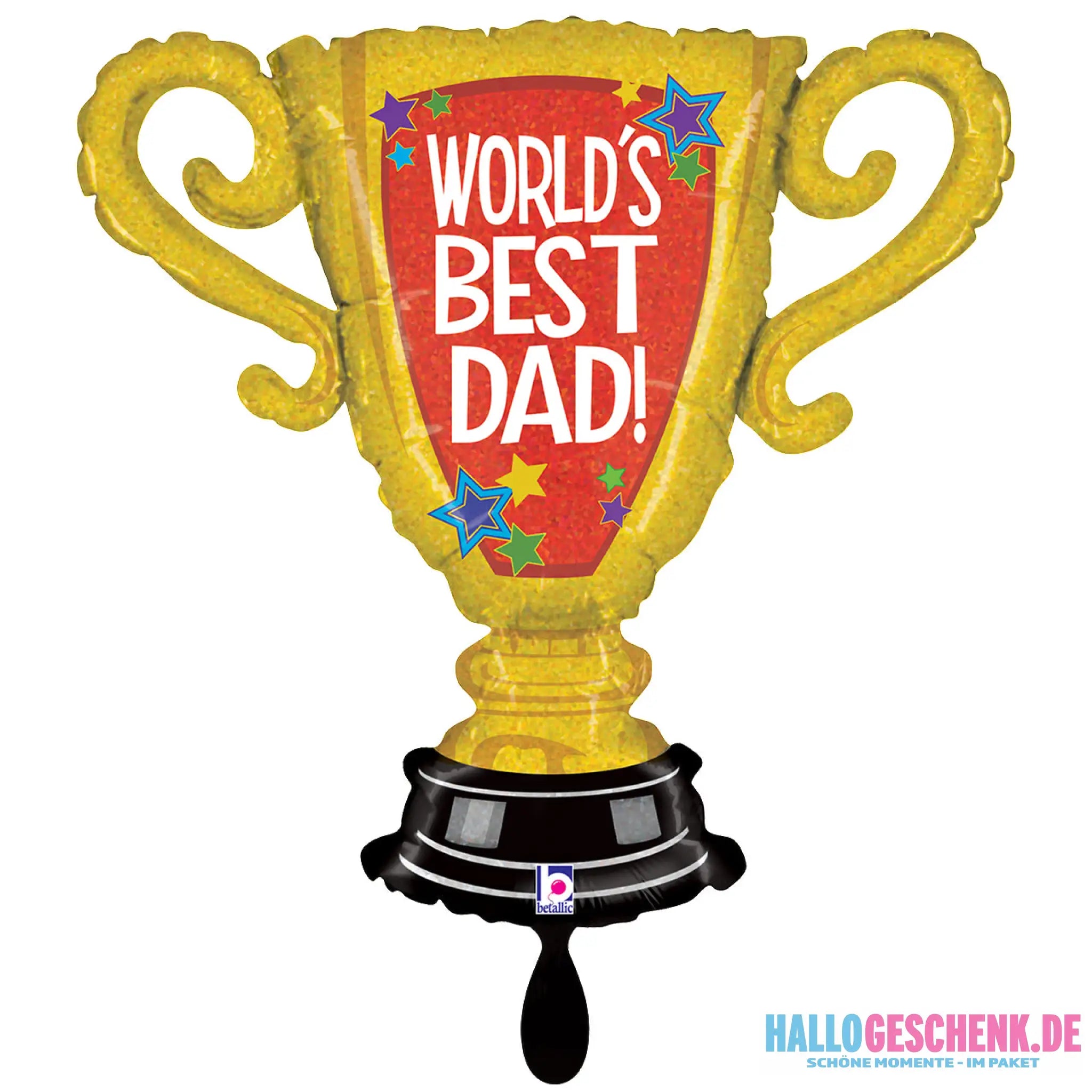 XXL Luftballon: Bester Papa Vater Dad Trophäe Trophy Luft/Helium