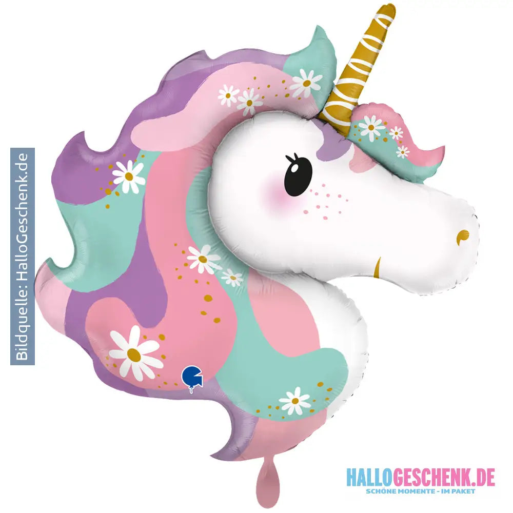 XXL Luftballon: Einhorn Birthday Hippie Unicorn Luft/Helium
