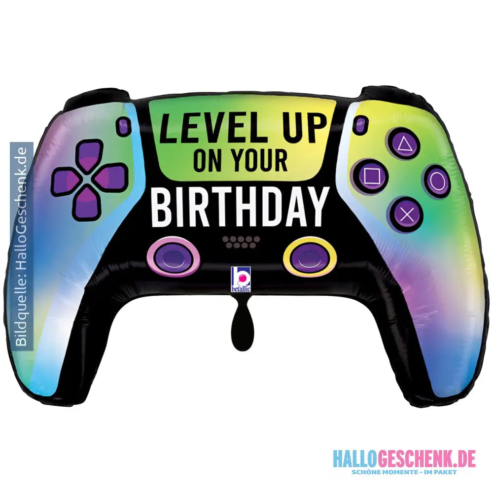 XXL Luftballon: Game Controller Birthday Geburtstag Konsole Videospiel Luft/Helium