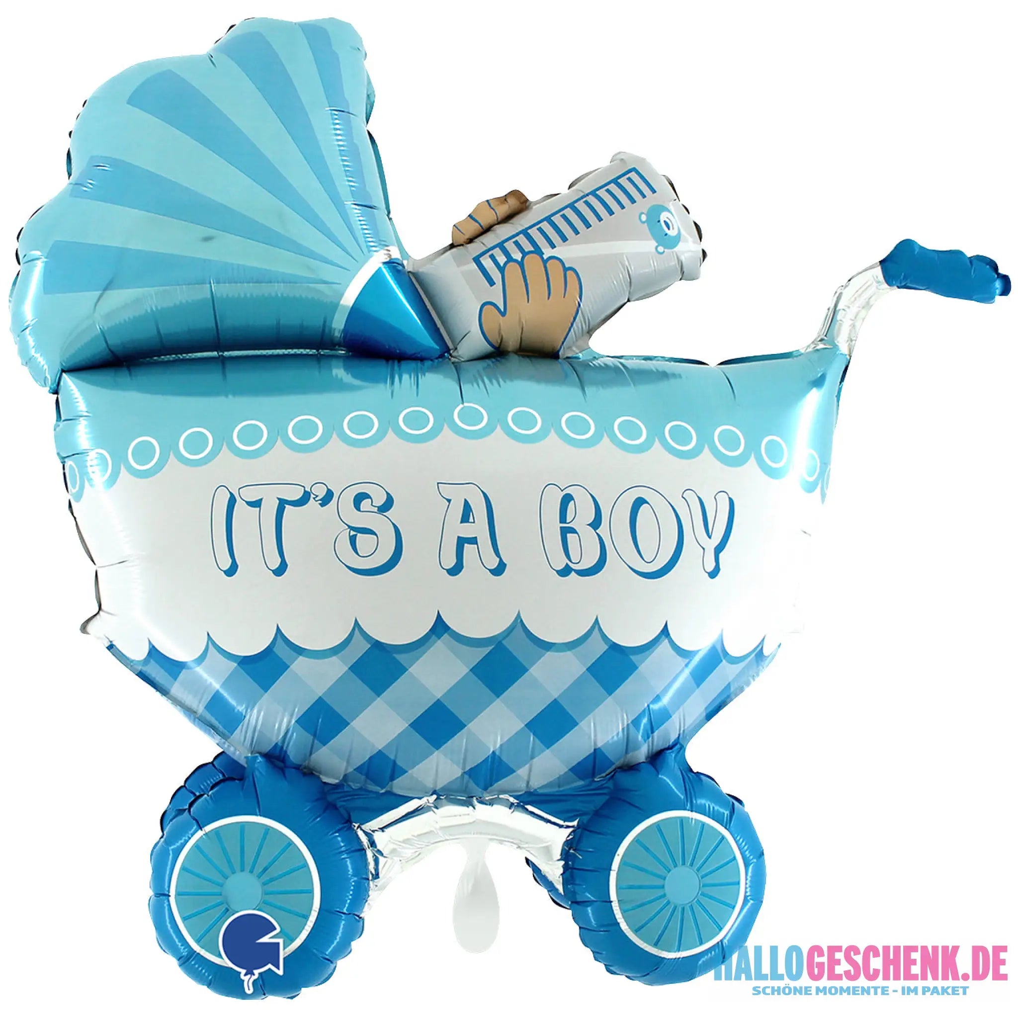 XXL Luftballon: It´s a BOY Buggy Kinderwagen Junge Baby Luft/Helium
