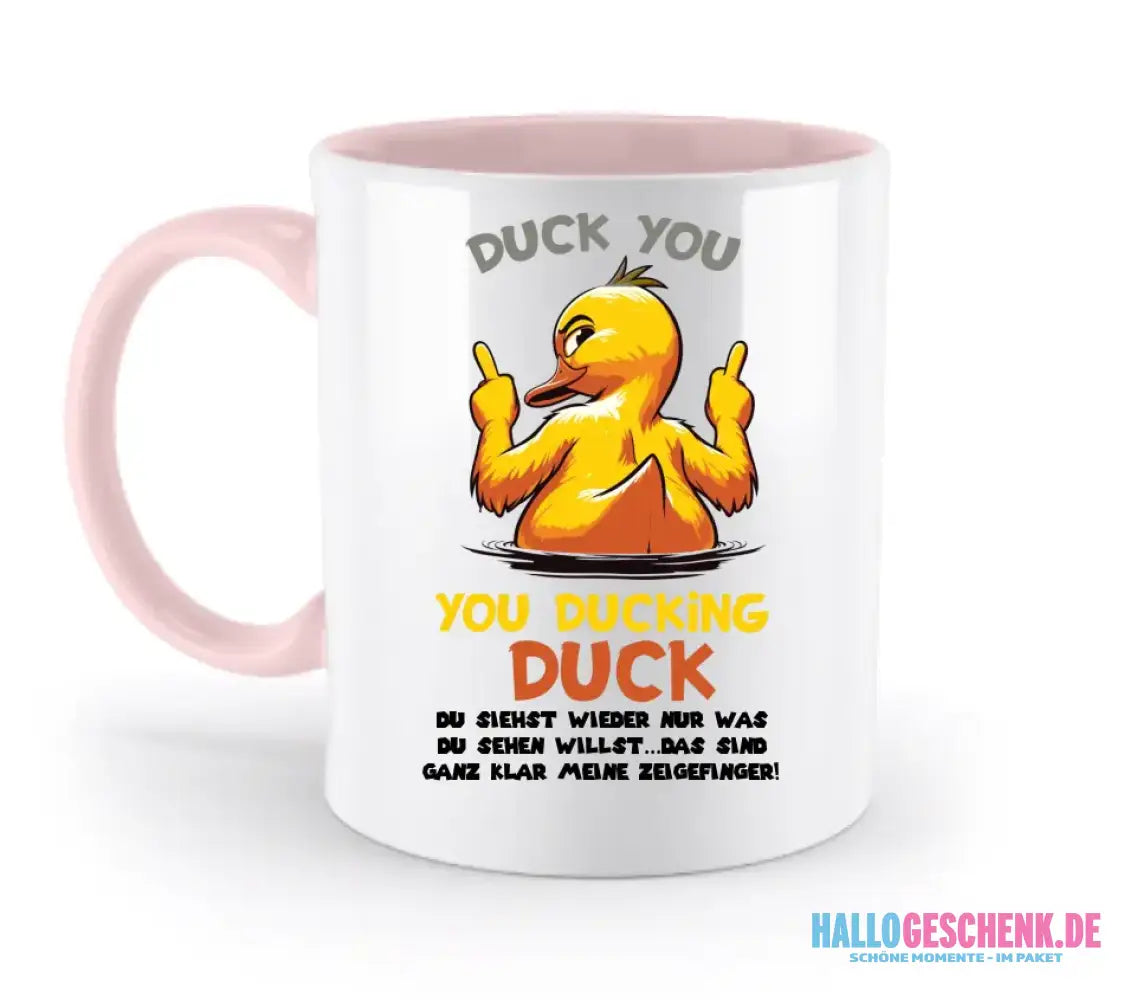 You ducking Duck • ENTE • zweifarbige Tasse • Exklusivdesign • personalisiert