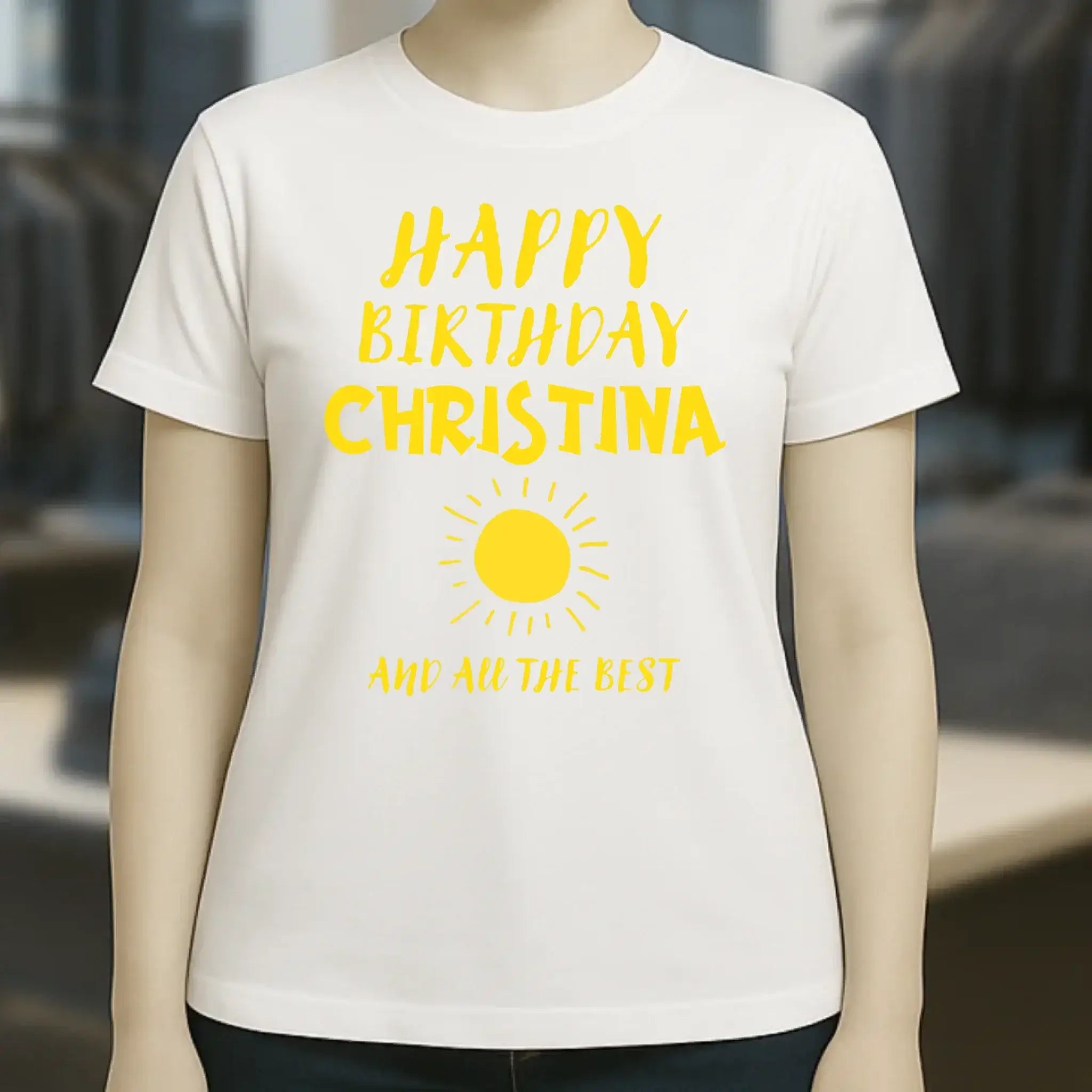 Zum Geburtstag mit deinem Wunschnamen • Birthday • Ladies Premium T-Shirt XS-2XL aus Bio-Baumwolle für Damen