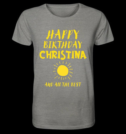 Zum Geburtstag mit deinem Wunschnamen • Birthday • Unisex Premium T-Shirt XS-5XL aus Bio-Baumwolle für Damen & Herren