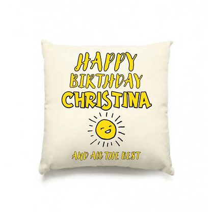 Zum Geburtstag mit/ohne Wunschname • Birthday Designer • Kissen 40x40 cm • personalisiert