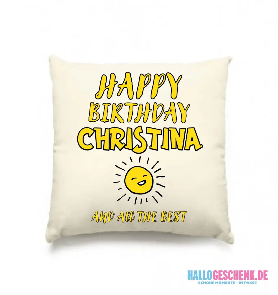 Zum Geburtstag mit/ohne Wunschname • Birthday Designer • Kissen 40x40 cm • personalisiert