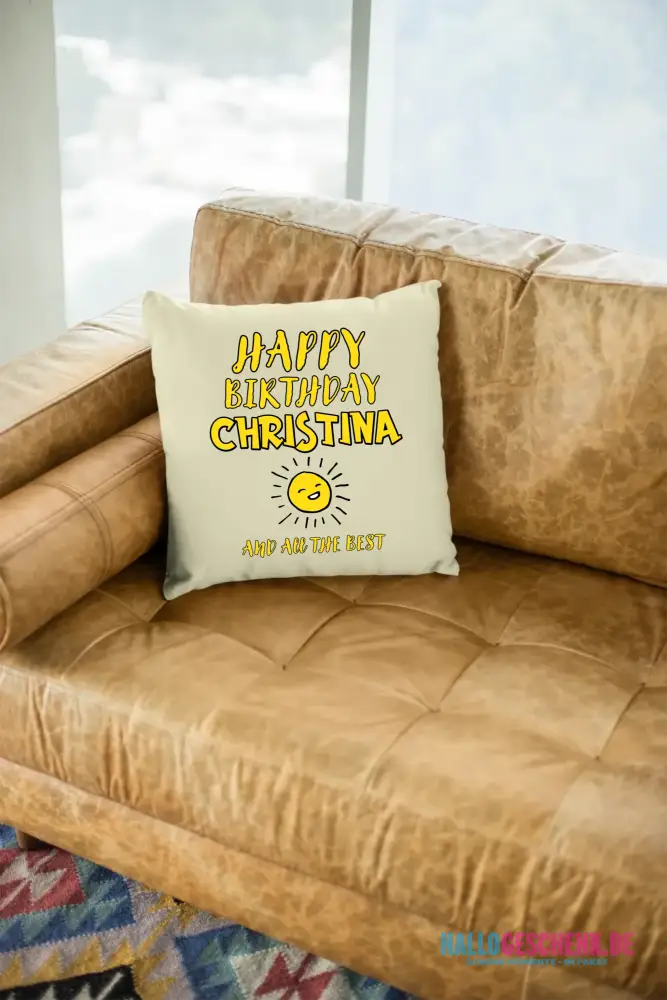 Zum Geburtstag mit/ohne Wunschname • Birthday Designer • Kissen 40x40 cm • personalisiert
